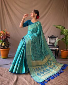 Firozi Patola Silk Saree