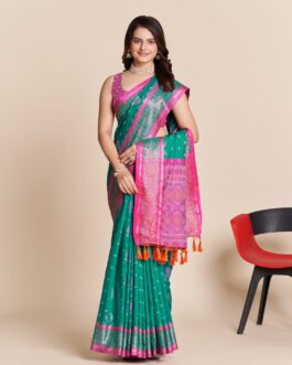 Firozi Patola Silk Saree