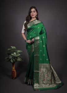 Paithani Silk Saree With Zari Border