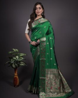 Green Paithani Silk Saree