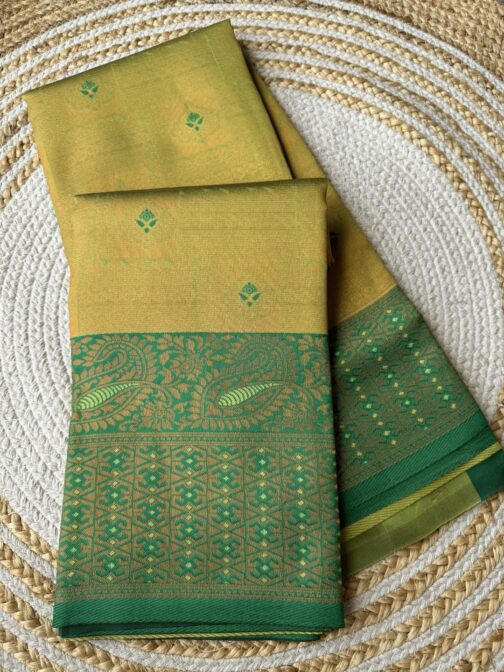Mustard Yellow Kanjivaram Saree
