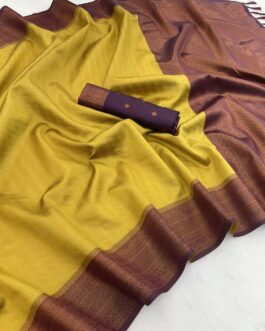 Yellow Kanjivaram Kuber Pattu Saree