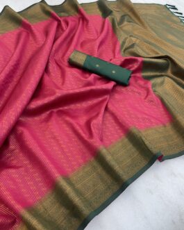 Rani Pink Kanjivaram Kuber Pattu Saree