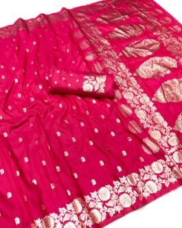 Rani Pink Banarasi Silk Saree