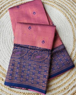 Pink Kanjivaram silk saree