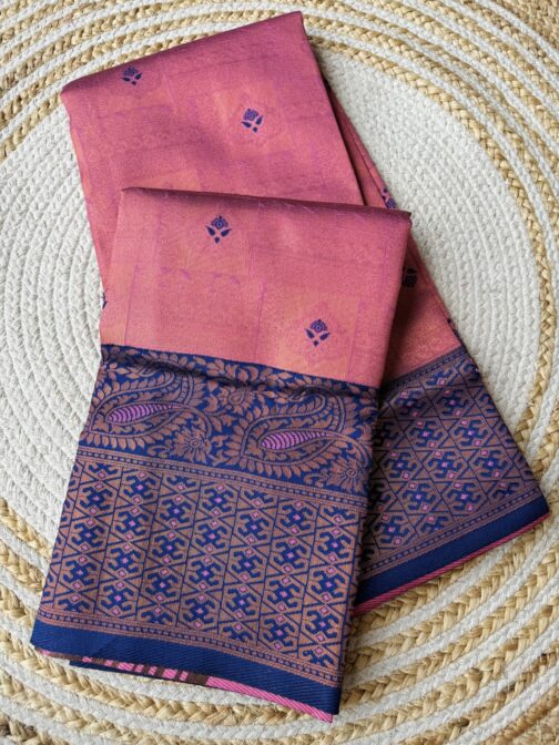 Pink Kanjivaram silk saree