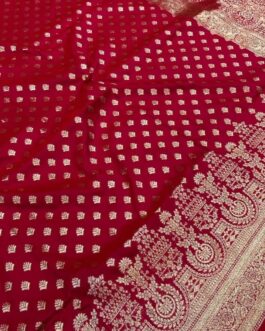 gajri pink banarasi saree