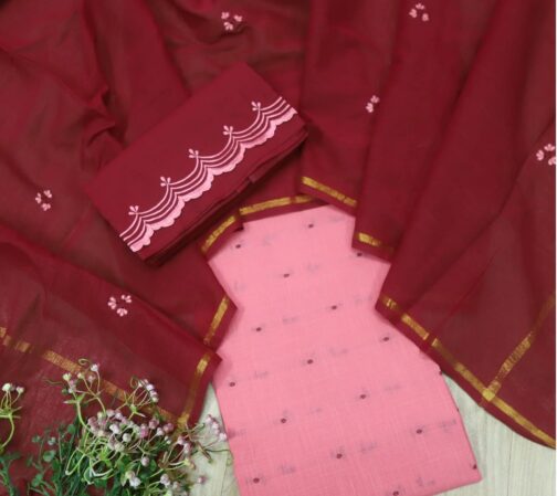 Three Piece Embroiderd Dress Material - Image 3