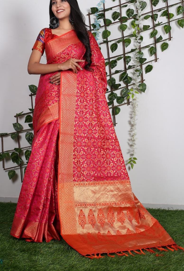 Rani Patola Slik Saree