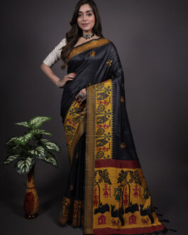 Black Silk Saree