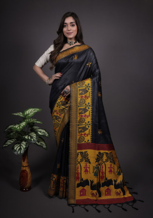 Black Silk Saree
