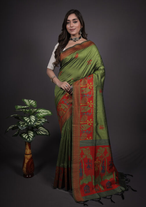 Green Silk Saree