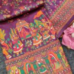 Banarasi Silk saree wine colour